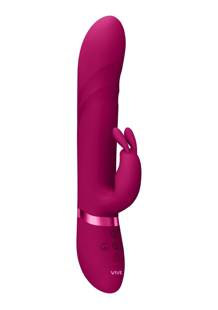 Wibrator króliczek Nari Vive z obrotowymi koralikami różowy silikonowy USB
