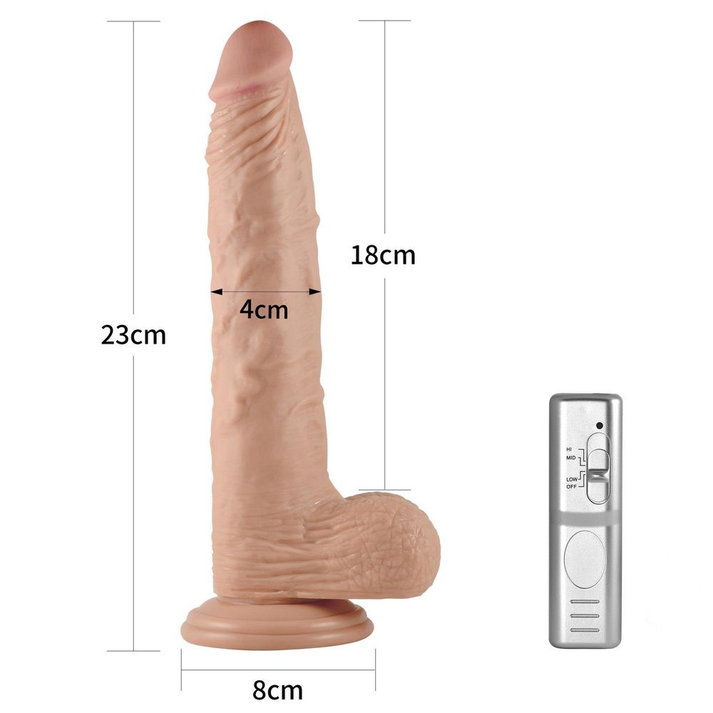 9'' Real Extreme Vibrating Dildo