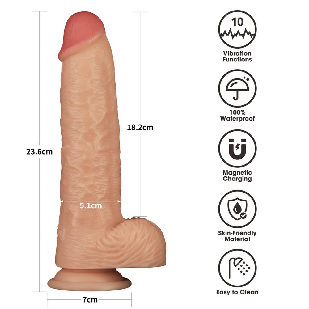 9.5'' Vibrating Power Basics Cock
