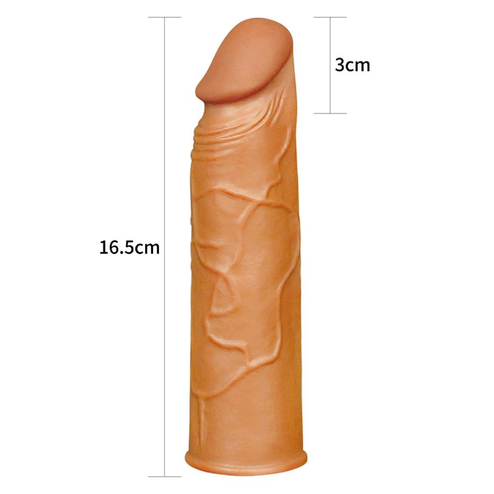 Add 1"" Pleasure X Tender Penis Sleeve Brown