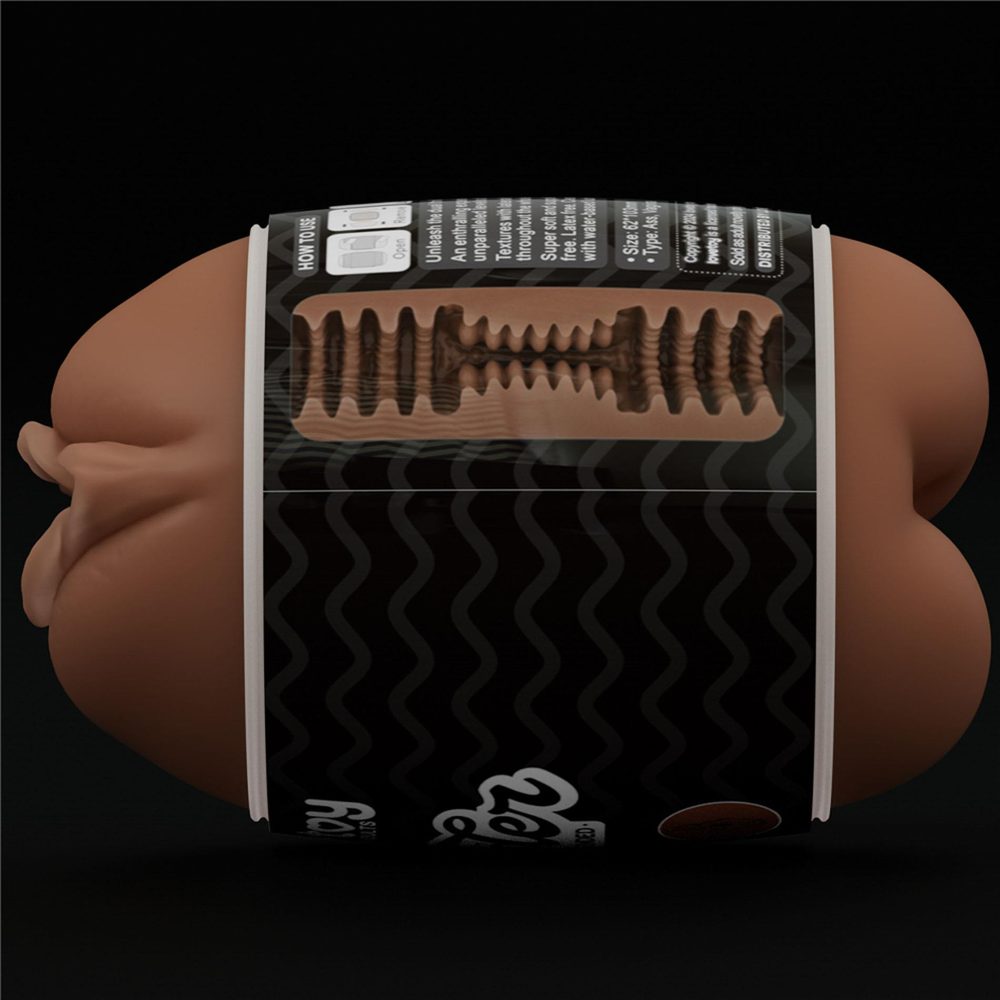 Masturbator dwustronny Lovetoy anus i pochwa brązowy TPE
