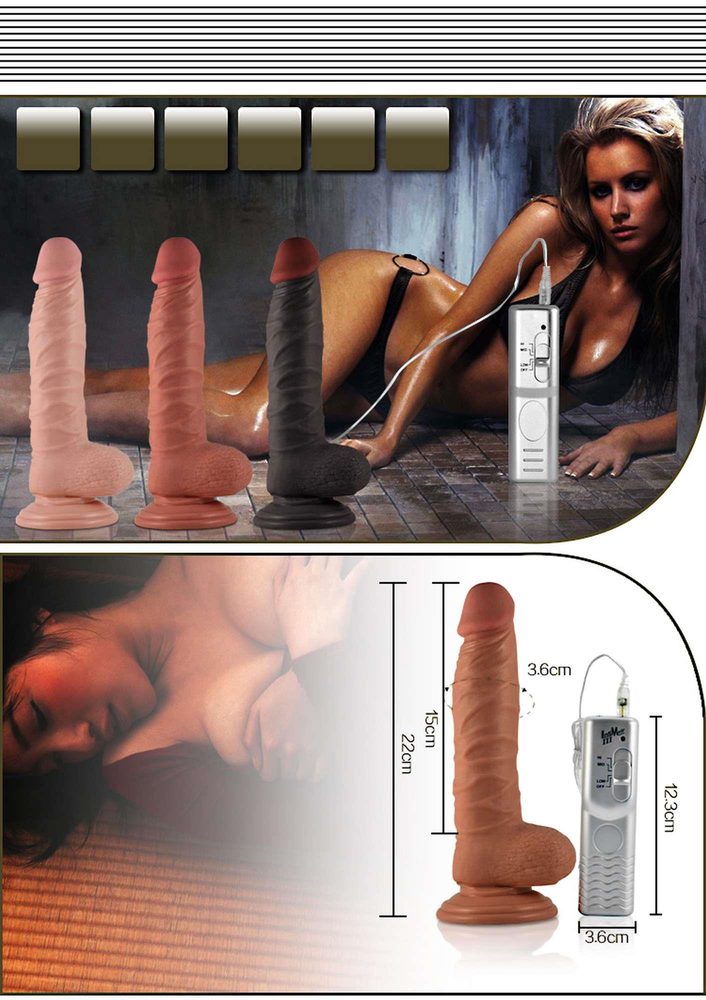 Wibrator realistyczny wibrujący Lovetoy 22 cm cielisty