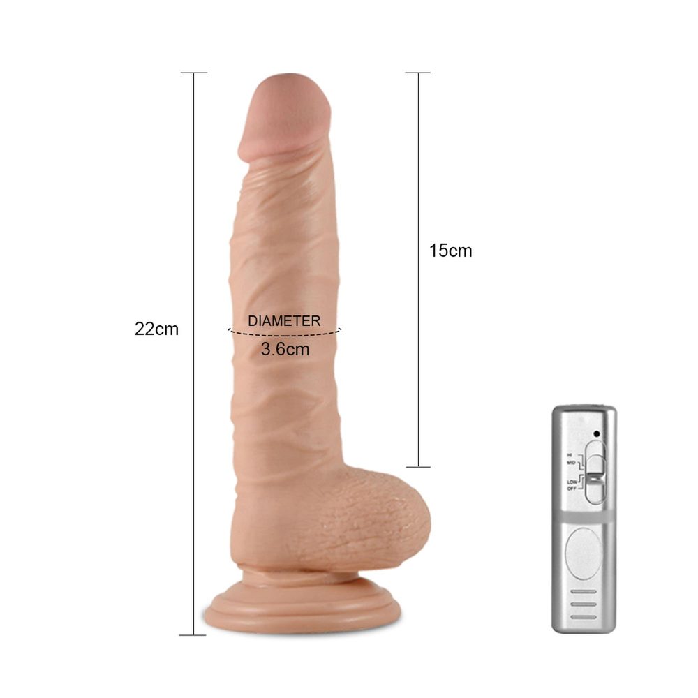 Wibrator realistyczny wibrujący Lovetoy 22 cm cielisty