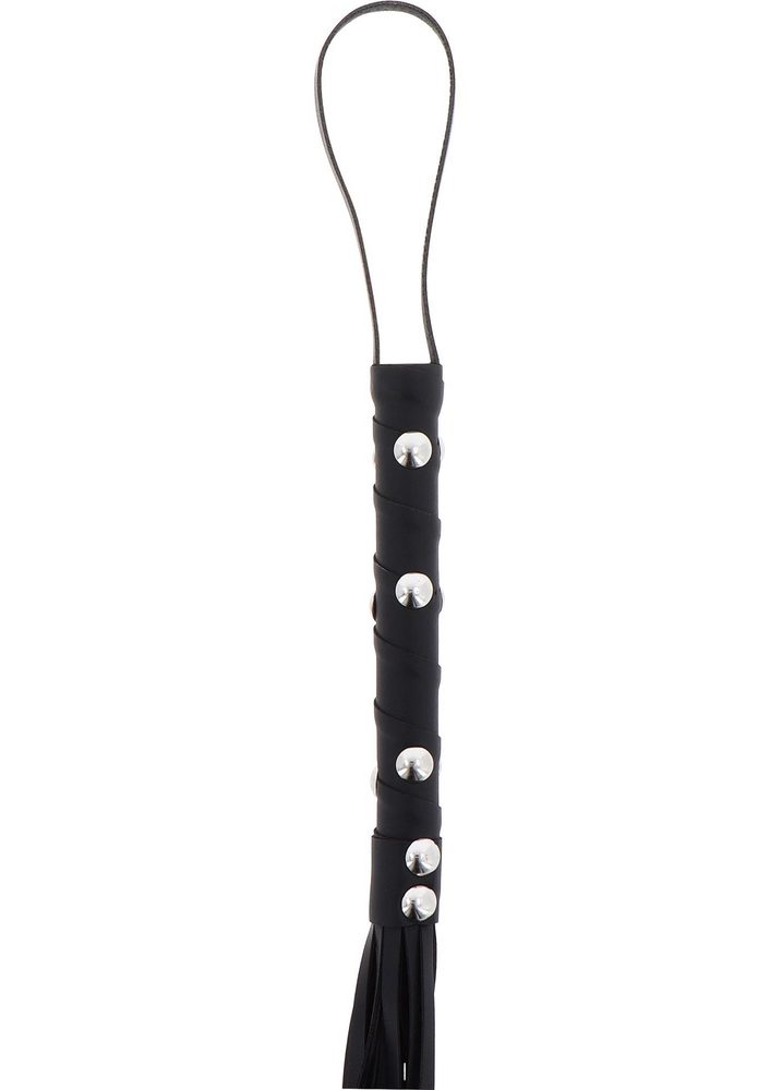 Pejcz z ćwiekami Hidden Desire czarny 56 cm