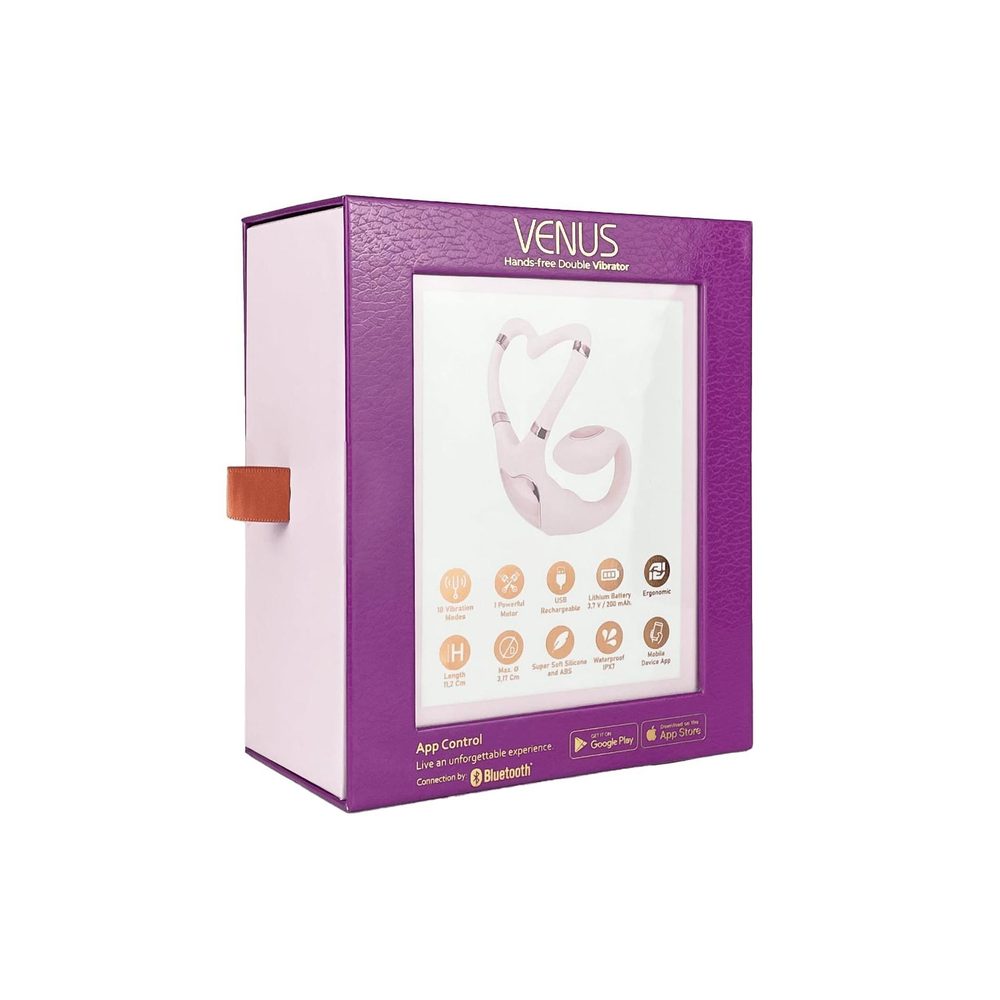 Wibrator Adrien Lastic Venus APP bladoróżowy USB 11 cm