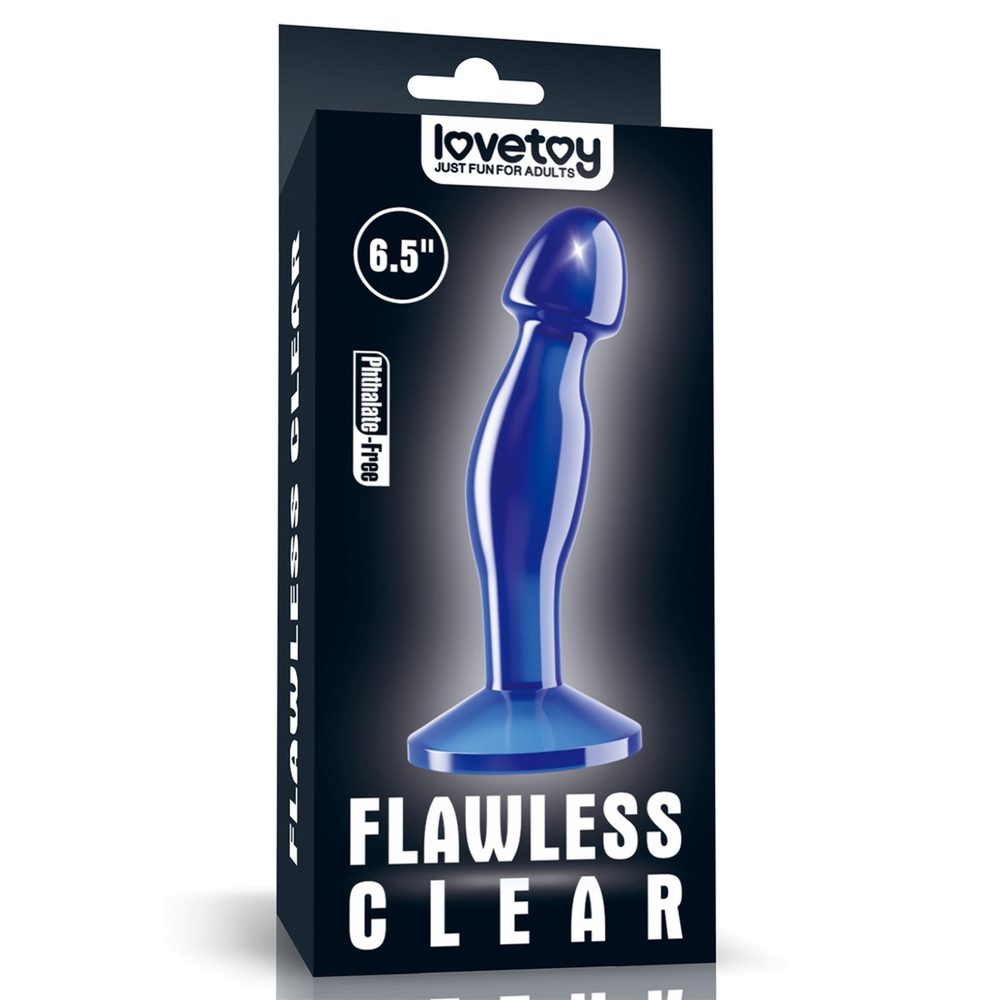 Masażer prostaty Lovetoy Flawless Clear TPE przezroczysty 16.5 cm