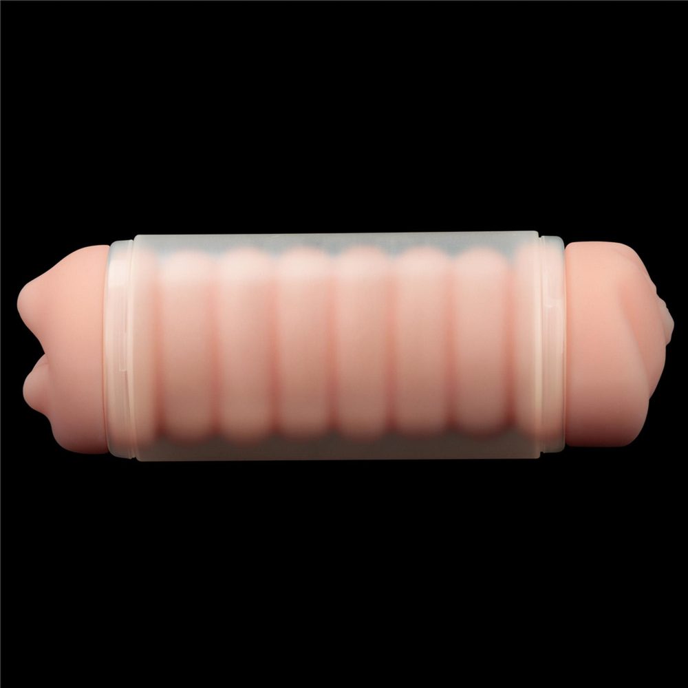 Masturbator dwustronny Lovetoy wibrujący TPE 22 cm