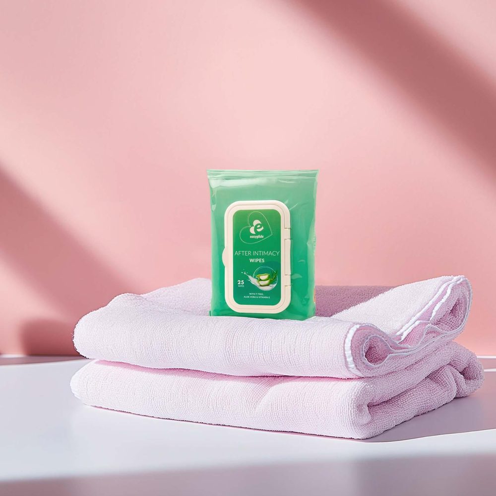 Chusteczki odświeżające EasyGlide po zbliżeniu 25 szt