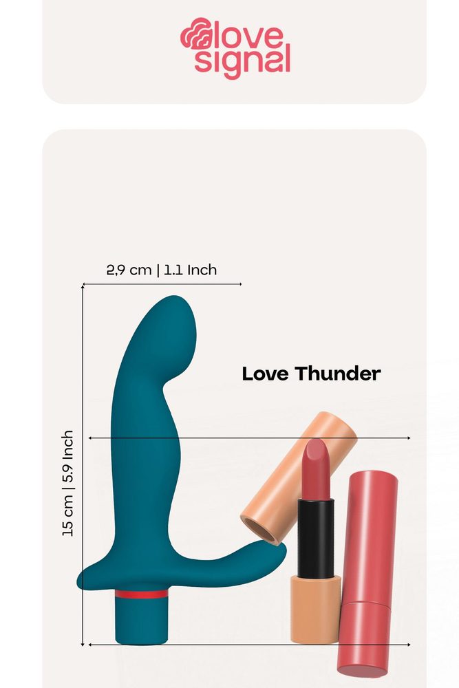 Masażer prostaty Love Thunder Dream Toys silikonowy USB 15 cm