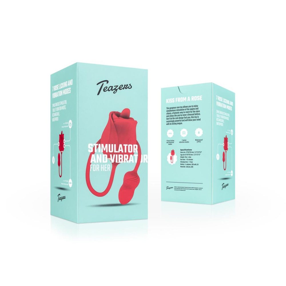 Stymulator łechtaczki Teazers Rose wibrujący USB 7 trybów