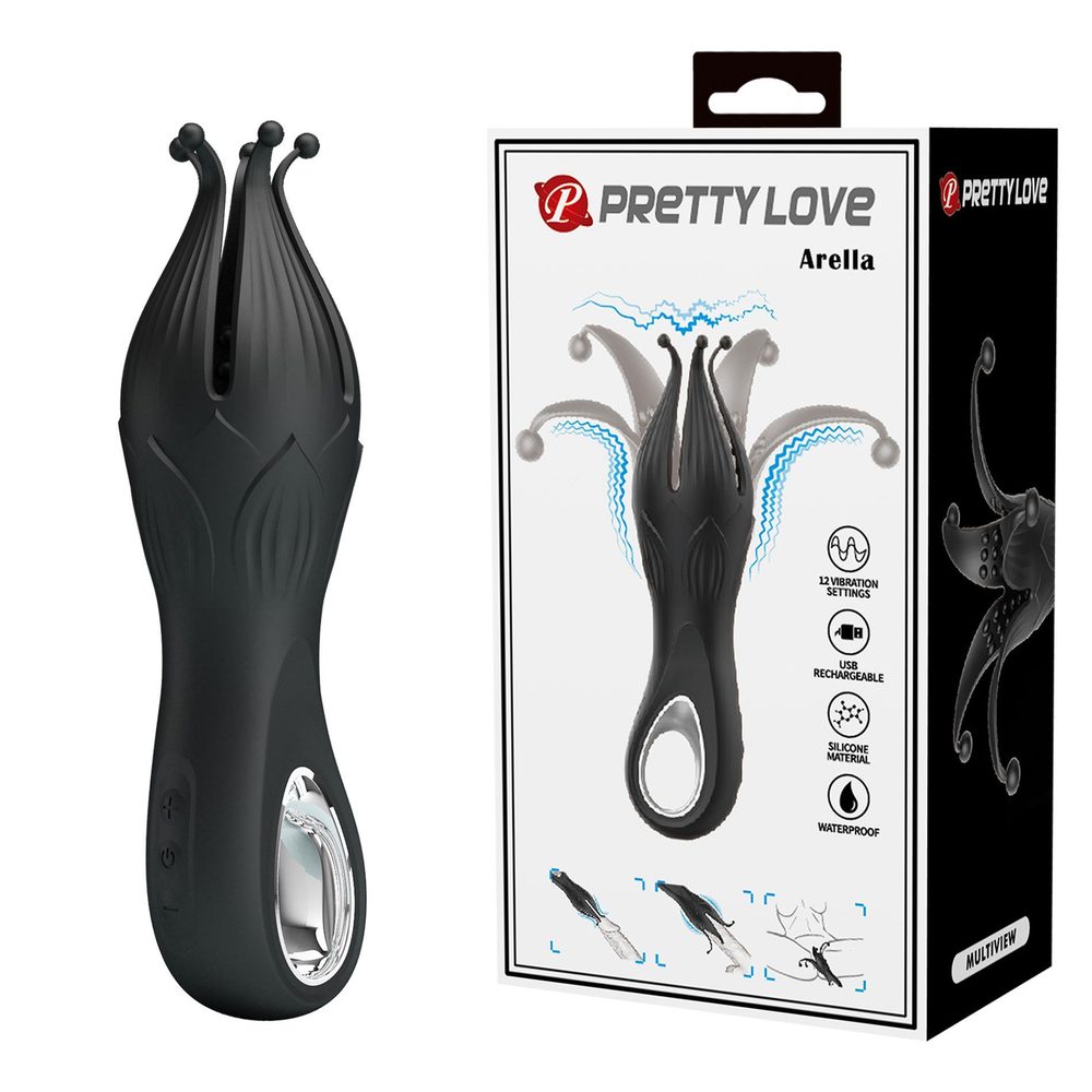 Trener penisa ośmiornica Pretty Love Arella 12 wibracji USB