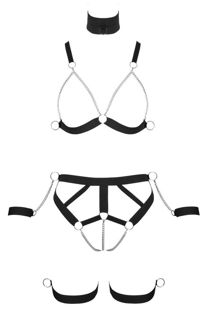 Uprząż bondage Bad Kitty Strap Bikini czarna XL