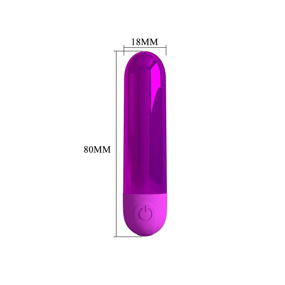 Mini wibrator Pretty Love Kiwi metaliczny 10 wibracji
