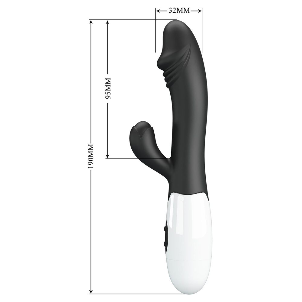 Wibrator króliczek Pretty Love Snappy czarny 30 funkcji