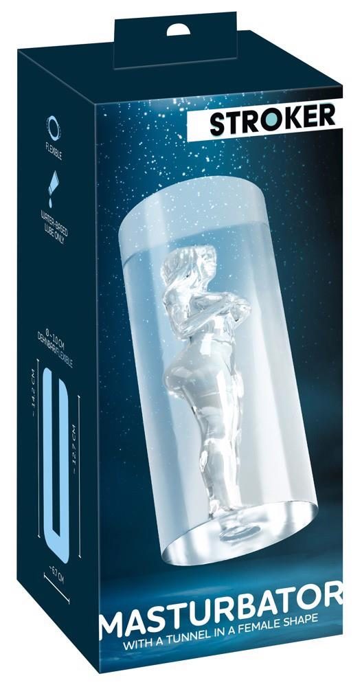 Masturbator Stroker tunelowy przezroczysty 14 cm