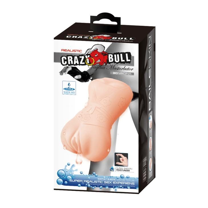 Masturbator waginalny Crazy Bull realistyczny cyberskóra cielisty 13 cm