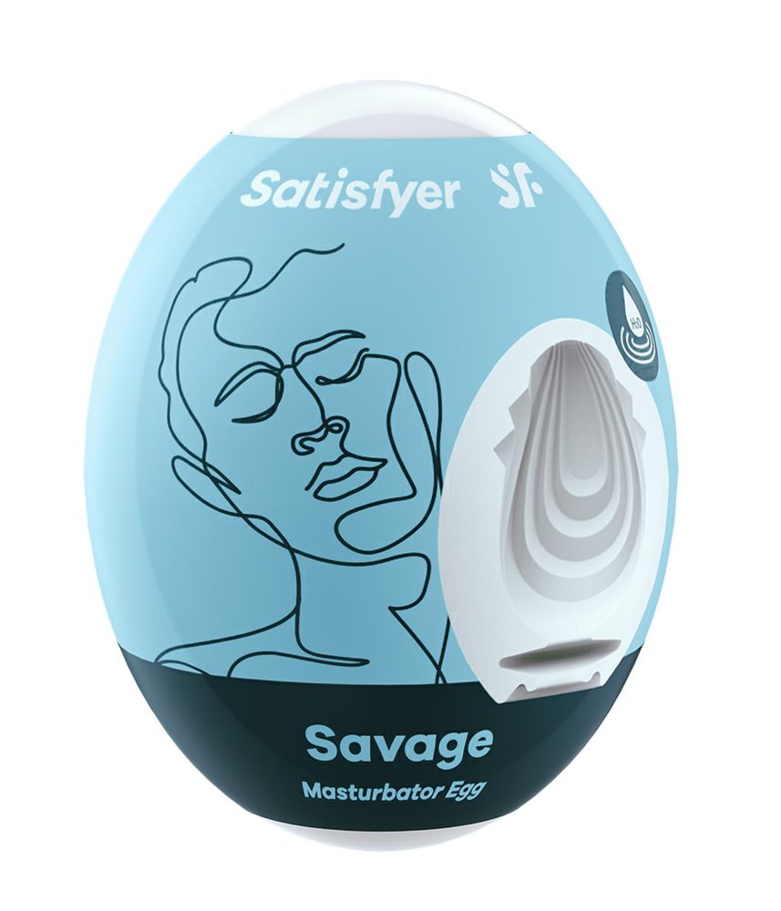Jajko masturbator hydroaktywne Satisfyer Savage jasnoniebieskie