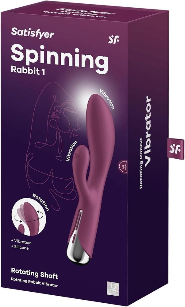 Wibrator króliczek z rotacją Satisfyer Spinning Rabbit 1 czerwony USB