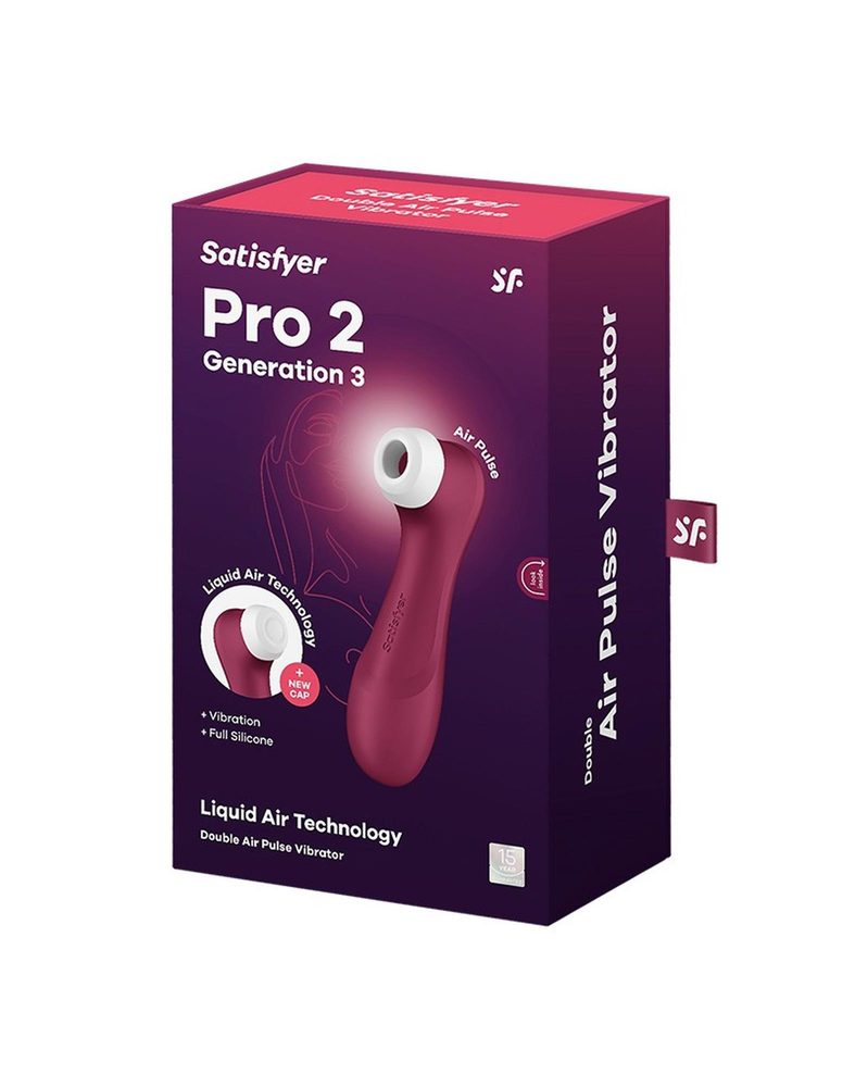 Stymulator łechtaczki Satisfyer Pro 2 Liquid Air bordowy USB