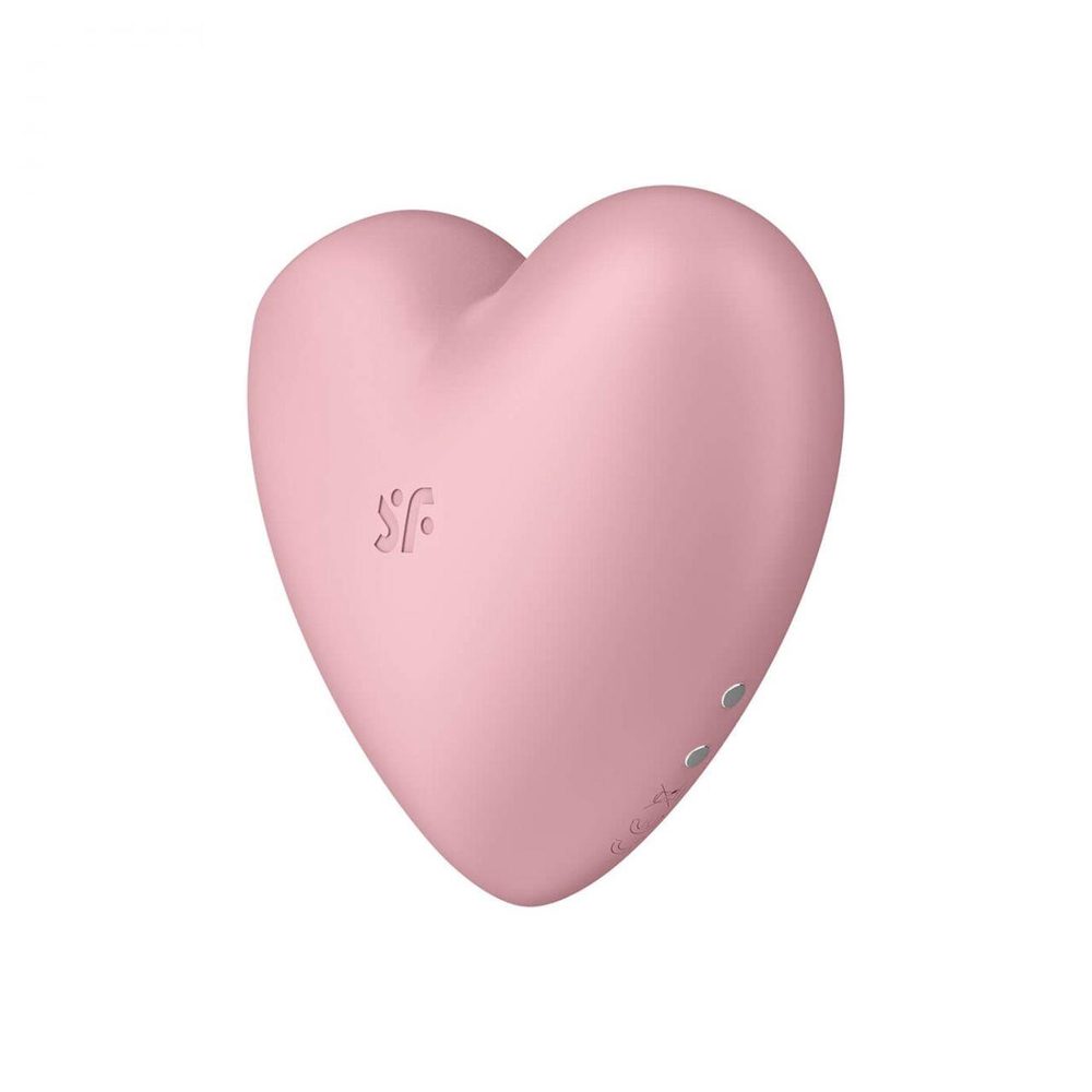 Stymulator łechtaczki Satisfyer Cutie Heart jasnoczerwony silikonowy USB