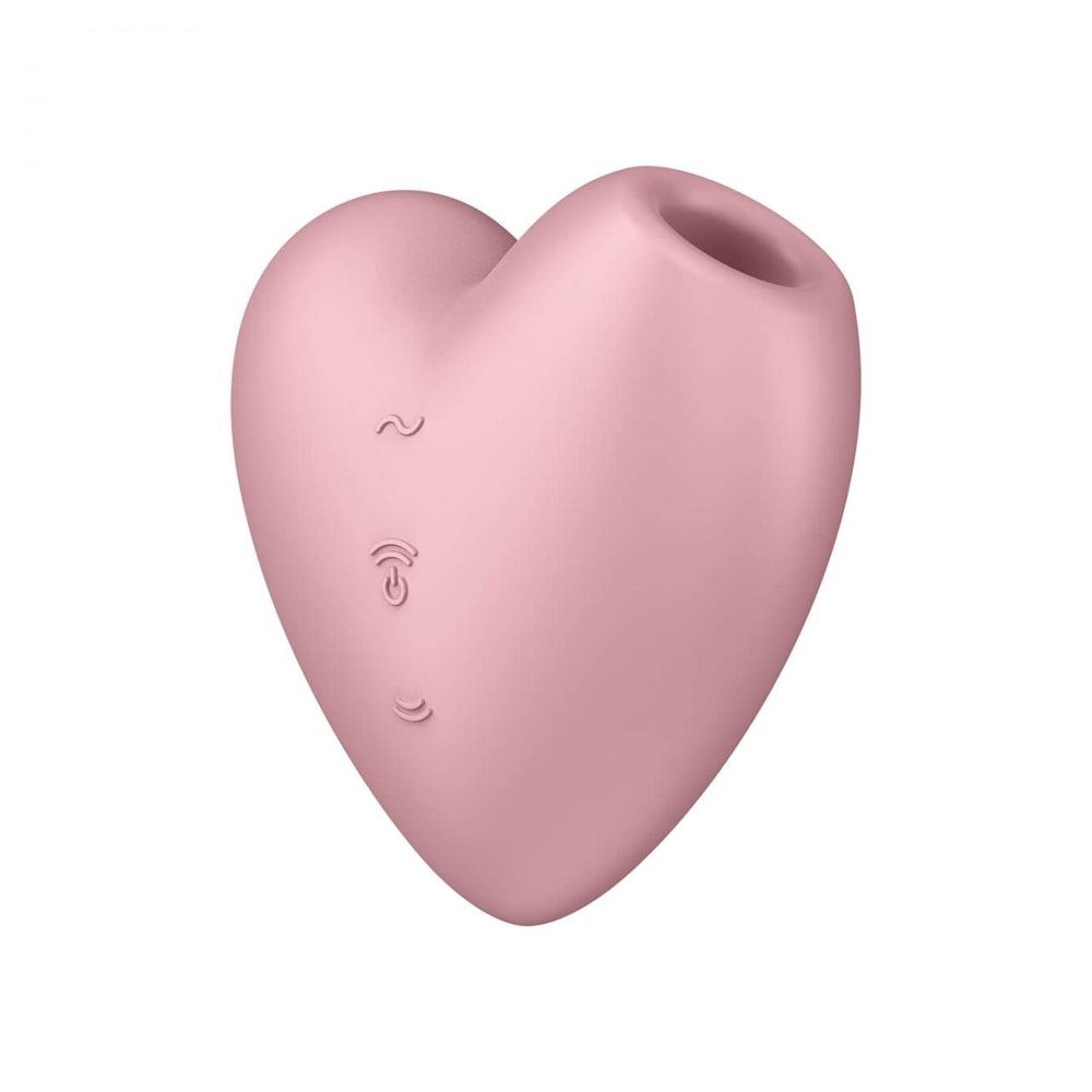 Stymulator łechtaczki Satisfyer Cutie Heart jasnoczerwony silikonowy USB