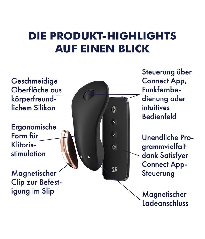 Stymulator łechtaczki Satisfyer Little Secret do majtek czarny