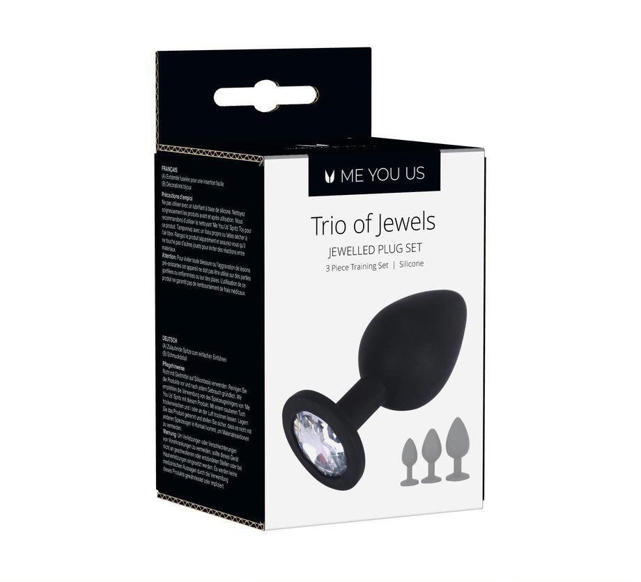 Zestaw zatyczek analnych Me You Us Trio of Jewels czarny