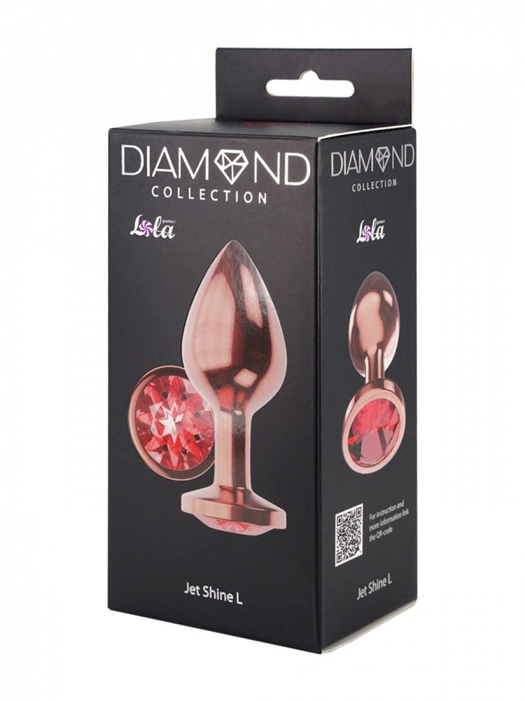 Korek analny Diamond Shine L Lola Games metalowy różowe złoto