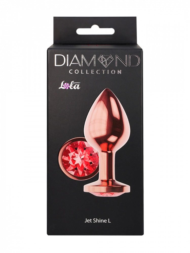 Korek analny Diamond Shine L Lola Games metalowy różowe złoto