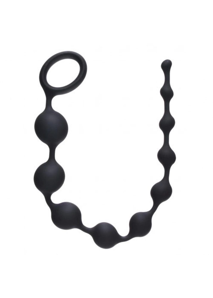 Łańcuszek analny silikonowy Long Pleasure Chain Lola Toys czarny 35 cm