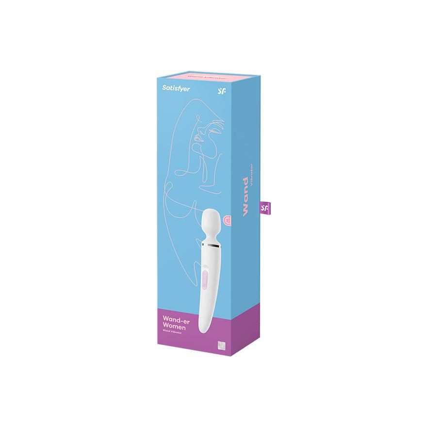 Wibrator Satisfyer Wand-er Woman (Biały/Chrom)