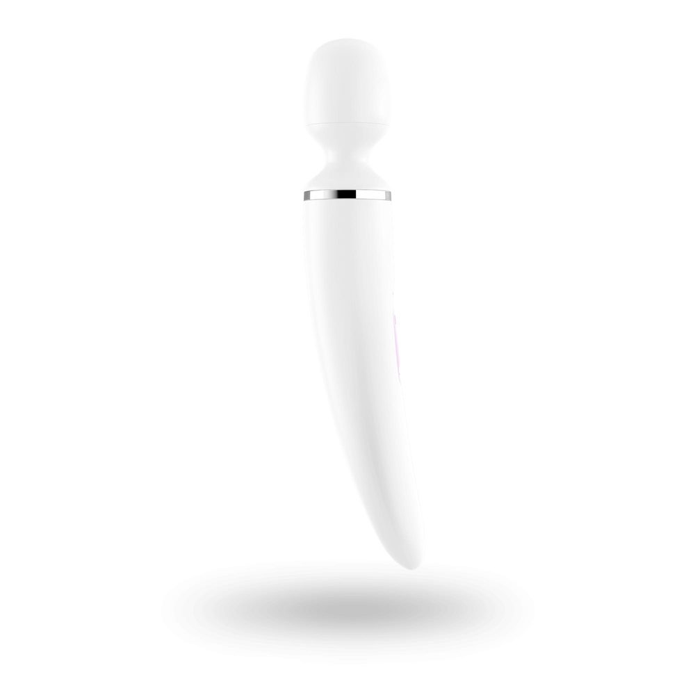 Wibrator Satisfyer Wand-er Woman (Biały/Chrom)