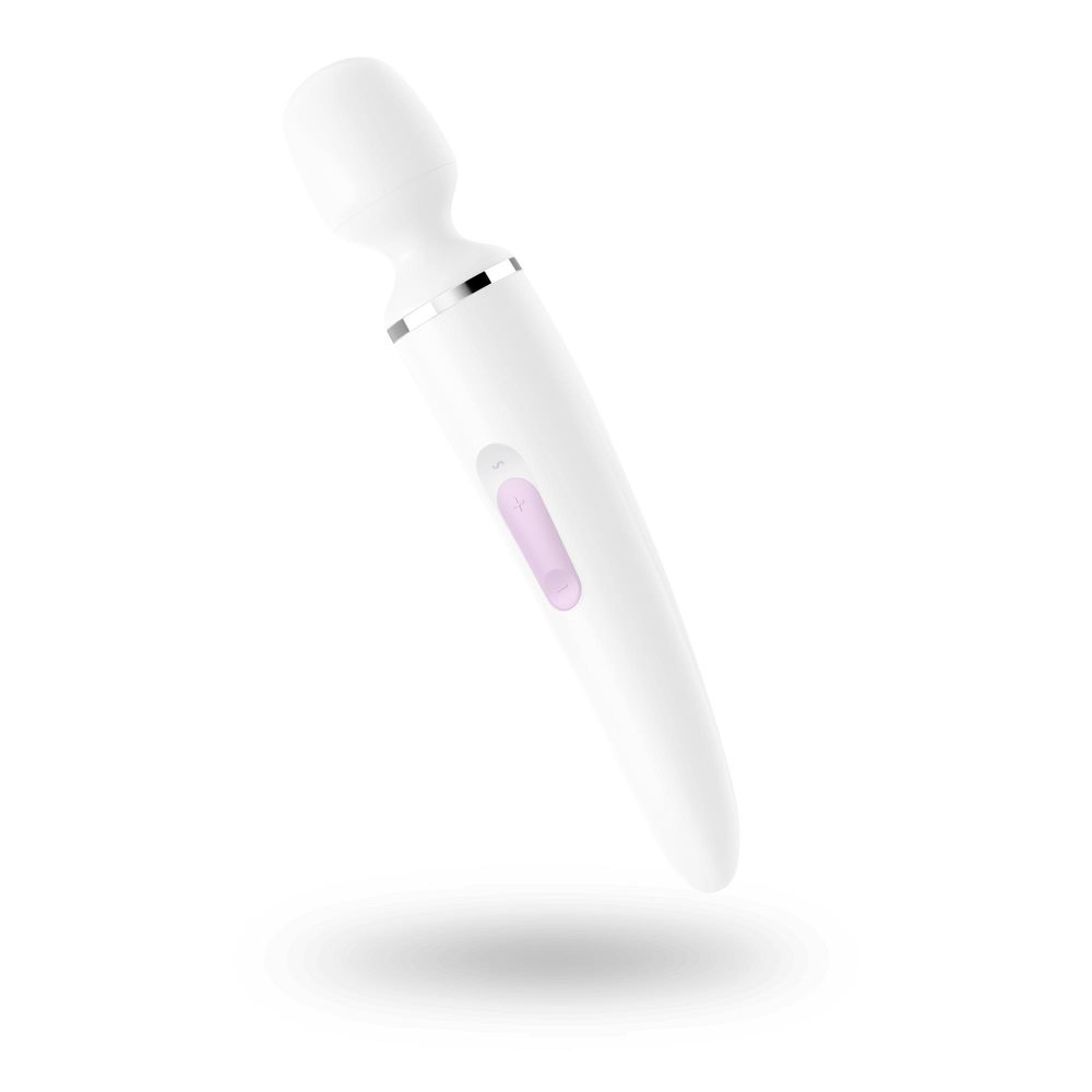 Wibrator Satisfyer Wand-er Woman (Biały/Chrom)