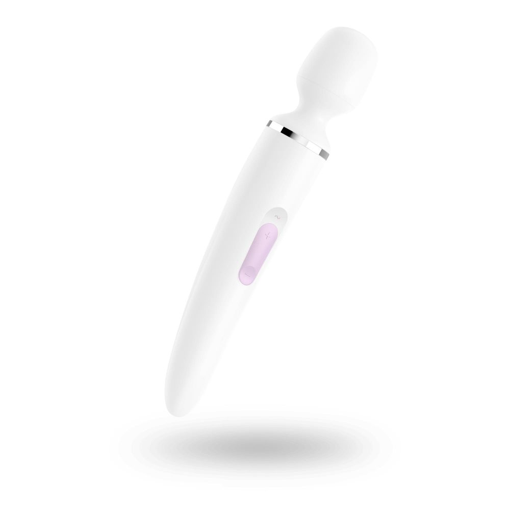 Wibrator Satisfyer Wand-er Woman (Biały/Chrom)