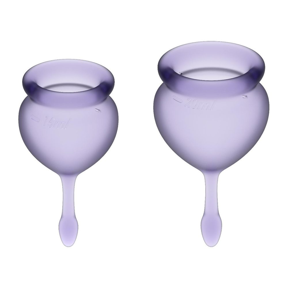 Zestaw kubeczków menstruacyjnych Satisfyer Feel Good fioletowy
