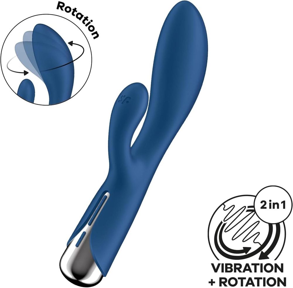 Satisfyer Wirujący Królik 1 Niebieski