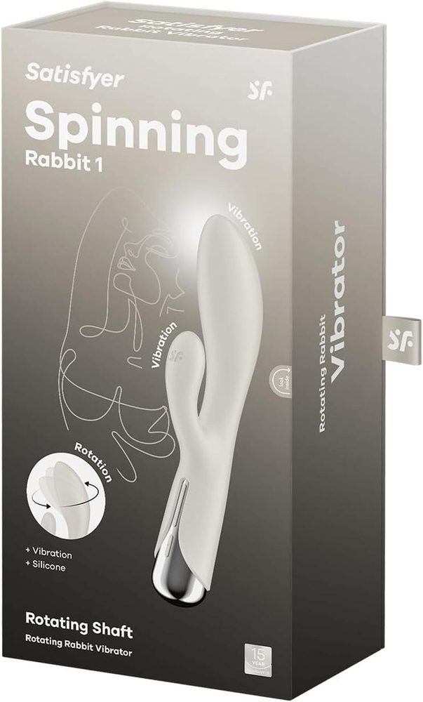 Wibrator króliczek obrotowy Satisfyer Spinning Rabbit 1 beżowy USB