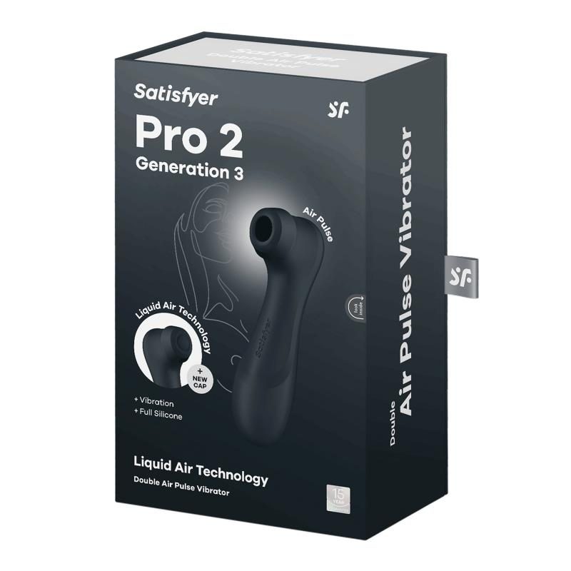 Stymulator łechtaczki Satisfyer Pro 2 Generation 3 Liquid Air czarny