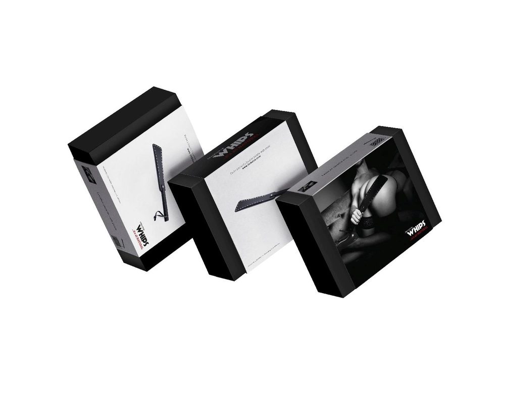 Pejcz skórzany z nitami Whips Collection 42 cm
